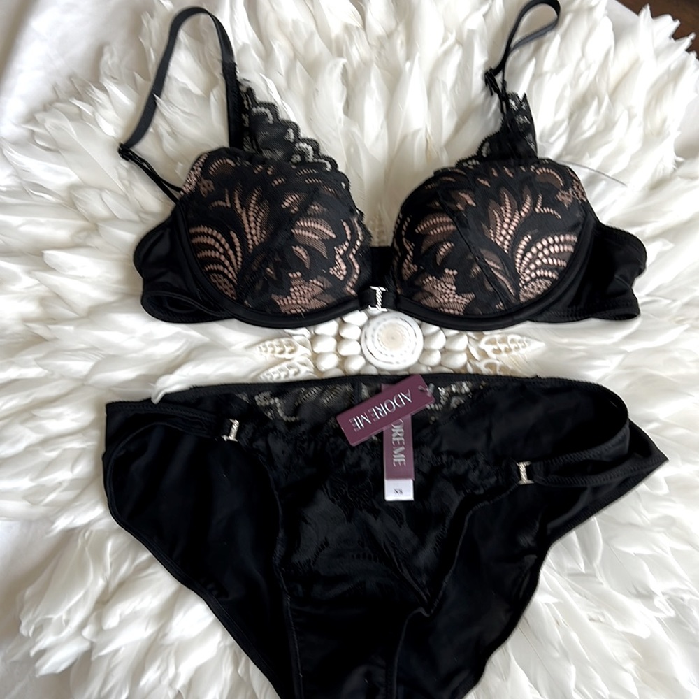 NEW Adore Me 32A Padded Push Up Bra with XS rhinestone detail underwear